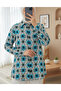 3721 Graphic Patterned Shirt - B.Blue