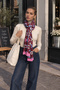 Choose Your Style Burgundy Geometric Square Patterned Soft Fleece Winter Shawl Scarf 70 X 180 cm - 4