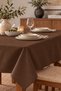 Brown Soft Duck Tablecloth Water and Stain Repellent Modern Decorative Table Cover Table Cloth - 3