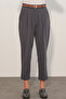 Women's Belted Fabric Trousers 30136 - Anthracite