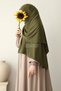 Elif Large Size Shawl 70X220 Oil Green - 2