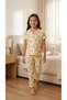 Girl's Cherry Patterned Short Sleeve Pajama Set |   Shirt Collar 2 Piece Children's Pajama Set