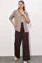 3721 Plaid Patterned Shirt - Dark Brown - 2