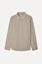 Men's Beige Regular Fit Long Sleeve Shirt