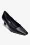 Women's High Heel Shoes Stiletto Square Toe Short Heel Leni Black - 4