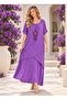 Lined Wrinkled Fabric Cotton Women's Dress 38/46