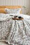 Patterned Duvet Cover Set with Ruffle and Bow Detail - 3