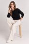 Black Crew Neck Ribbed Detailed Knitwear Sweater - 5