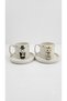 Handmade Embossed Bride and Groom with Cat Gold Gilt Detailed 2-Piece Filter Coffee and Tea Cup Set (150 ml)