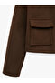 Classic Collar Pocket Zippered Seasonal Thin Cashmere Bomber Jacket - 3