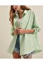 3900 Oversize Long Basic Shirt - E.green - 4