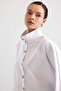 Shirt with High Collar Loose Fit White 9486 - 7