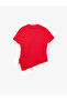Drawstring High Neck Short Sleeve Asymmetrical Knit Sweater with Back Buttons - 2