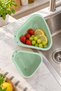 2-Piece Strainer Set & Folding Handle-Green - 3