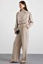 Degaje Collar Blouse Pants Two-Piece Set Stone 9481-Tk - 5