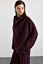 Degaje Yaka Oversize Trousers Blouse Double Set Mürdüm 9483-Tk - 5