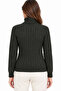 Turtleneck full throat thick ribbed regular fit knitwear sweater - khaki - 3