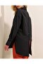 3952 Buttoned Back Boyfriend Shirt - Black - 3