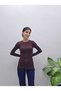 Women's Modal Fabric Crew Neck Long Sleeve Finger-Loop Body-Blouse - 5