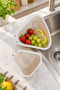 2-Piece Strainer Set & Folding Handle - Cream - 3