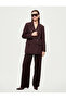 Viscose Blended Pocketed Buttoned Long Sleeve Double Breasted Blazer Jacket