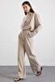 Degaje Collar Blouse Pants Two-Piece Set Stone 9481-Tk - 3
