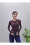 Women's Modal Fabric Crew Neck Long Sleeve Finger-Loop Body-Blouse - 9