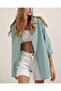 3900 Oversize Long Basic Shirt - Water Green - 2