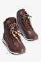 Women's Sneaker Boots Parachute Suede Detailed Lace-Up Zippered Beaded Zazu Brown