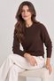 Brown Crew Neck Ribbed Detailed Knitwear Sweater - 6