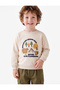 Crew Neck Long Sleeve Embossed Printed Sweatshirt - 2