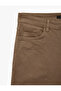 Cotton Pocketed Buttoned Slim Fit Trousers - 3