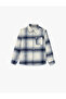 Buttoned Wool Blend Long Sleeve Lumberjack Shirt with Pockets
