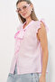 Women's Collared Sleeveless Shirt 40038 - Pink - 2
