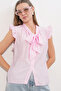 Women's Collared Sleeveless Shirt 40038 - Pink - 3