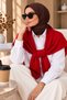 Women's Knitwear Shawl Shoulder Scarf Knitted Shawl with Tie - 2