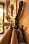 Dotted Coat Rack Hanger 5 Pieces Black Metal Double Hook Wall Hanger - 2