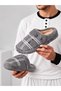 Men's Plaid Patterned Plush Gondola House Slippers Winter Closed-Toe Fluffy Slippers Dowry Gift House Slippers Stc1362 - 5