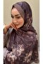 Light Brown Mahru Pattern Bamboo Kraş Shawl - 2