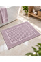 Premium Bath Mat 100% Cotton Water Absorbent Soft Textured Quick Drying Lilac - 3