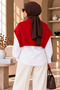 Women's Knitwear Shawl Shoulder Scarf Knitted Shawl with Tie - 5