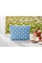 Blue Star Patterned Quilted Tablet Case / Makeup and Organizer Portfolio Bag - 2