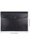 PU Leather A4 File Folder, Document Holder, Envelope Folder Case with Snap Closure for Receipt Contr - 2