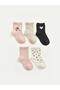 Patterned Baby Girl 5-Piece Sock Set (W6) - 6