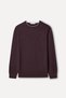 Men's Brown Braided Crew Neck Sweater