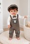 Baby Boy 4-Piece Set Teddy Bear Detailed Salopet Bow Tie T-Shirt and Hat 0 3 6 9 12 Months - 6