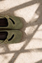 Axel Olive Green Women's Genuine Leather Suede Mary Jane Ballerina Shoes with Buckle and Troc Detail - 4