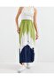 8025 Patterned Long Viscose Skirt - Green - 2
