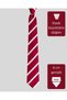 Red Silk Tie with White Stripes – 8 cm Wide - 4