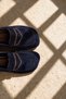 Royn Navy Blue Women's Genuine Leather Suede Loafer Shoes - 4